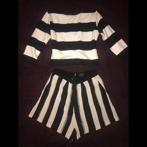 Rihanna River Island Striped Shorts & Top 6/8 XS/S